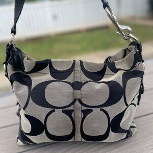 Coach Black and Gray Hobo Bag